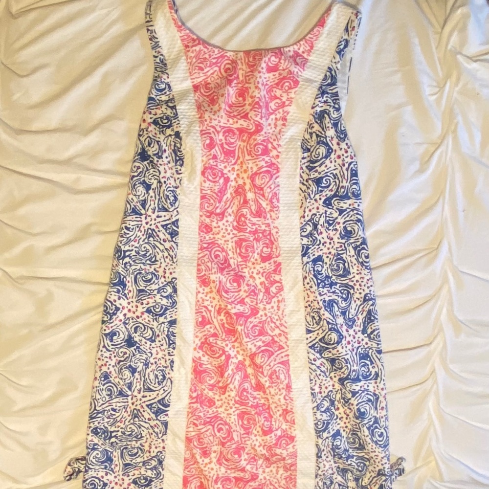 lilly pulitzer starfish pattern shift dress